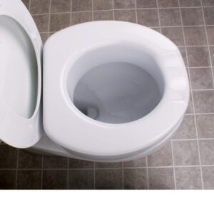 Carex Toilet Seat Riser With Quick-Lock, Raised Toilet Seat Adds 4 Inches of Height to Toilet - Toilet Seat Lifter With 300 Pound Weight Capacity, Slip-Resistant