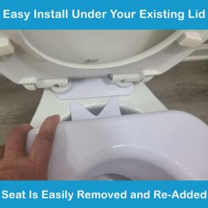 Carex Toilet Seat Riser With Quick-Lock, Raised Toilet Seat Adds 4 Inches of Height to Toilet - Toilet Seat Lifter With 300 Pound Weight Capacity, Slip-Resistant