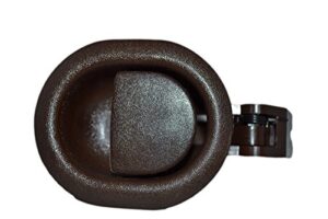 fr small oval recliner handle no cable brown finish 3mm barrel cable hole