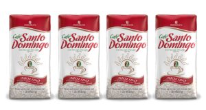 café santo domingo, 16 oz bag, ground coffee, medium roast - product from the dominican republic (pack of 4)