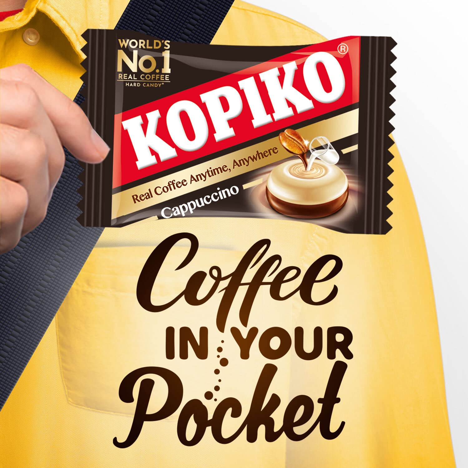 Kopiko Coffee & Cappuccino Candy Variety Pack – Your Pocket Coffee Collection for Every Occasion - Hard Candy Made from Indonesia’s Coffee Beans — Real Coffee Extract (Pack of 2)