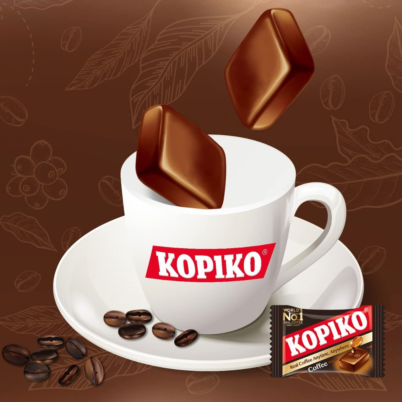 Kopiko Coffee & Cappuccino Candy Variety Pack – Your Pocket Coffee Collection for Every Occasion - Hard Candy Made from Indonesia’s Coffee Beans — Real Coffee Extract (Pack of 2)