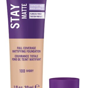 Rimmel London Stay Matte Liquid Mousse - 091 Light Ivory - Foundation, Lightweight, Shine Control, Oil-Free, 1oz