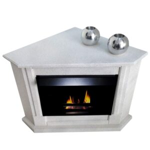 Gel + Ethanol Fire-Places Ethanol Corner Fireplace Model Moskau Granite Light