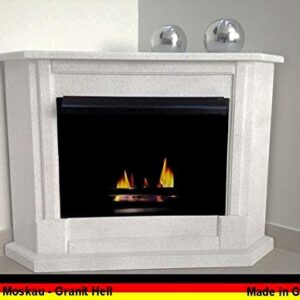 Gel + Ethanol Fire-Places Ethanol Corner Fireplace Model Moskau Granite Light