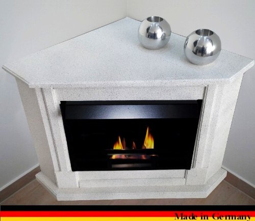 Gel + Ethanol Fire-Places Ethanol Corner Fireplace Model Moskau Granite Light