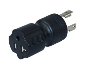 conntek 30126-bk l5-30p 30-amp 125-volt locking male plug for 15 to 20-amp straight blade female connector adapter