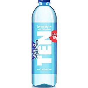 TEN Alkaline Spring Water, pH 10, High in Electrolytes, 16.9 Fl Oz (Pack of 24)