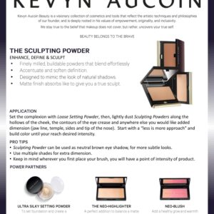 Kevyn Aucoin The Sculpting Contour Powder, Medium: Easy use, sheer, matte, natural finish. Enhances, defines, creates natural shading. Makeup artist go to. Sculpt face, cheekbones, chin, neck, nose.