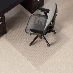 realspace® medium-pile chair mat with beveled edge, standard lip, 45"w x 53"d, clear