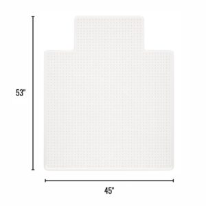 Realspace® Medium-Pile Chair Mat With Beveled Edge, Standard Lip, 45"W x 53"D, Clear