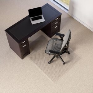 Realspace® Medium-Pile Chair Mat With Beveled Edge, Standard Lip, 45"W x 53"D, Clear