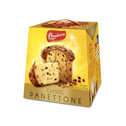 Bauducco Panettone Classic - Moist & Fresh Fruit Holiday Cake - Traditional Italian Recipe With Candied Fruit & Raisins - 26.2oz