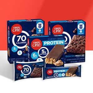 Fiber One 70 Calorie Brownies, Chocolate Fudge, Snack Bars, 18 ct