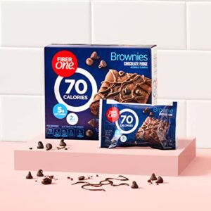 Fiber One 70 Calorie Brownies, Chocolate Fudge, Snack Bars, 18 ct