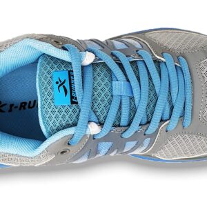 I-RUNNER Woman Eliza Grey/Blue Leather/Mesh 9.5 X-Wide (2E) US