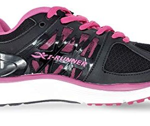 I-RUNNER Woman Sophia Black/Pink Leather/Mesh 9 Medium (B) US