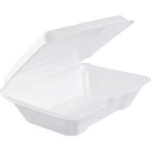 dart insulated foam hinged lid containers storage ware, 2.9"x6.4"x9.3"