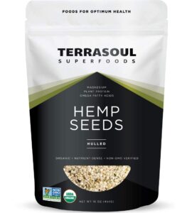 terrasoul superfoods organic hemp seeds, 16 oz, versatile superfood for smoothies, salads, and grain-free toppings