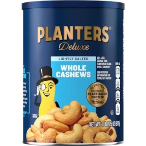planters lightly salted deluxe whole cashews (1lb 2.25oz canister)