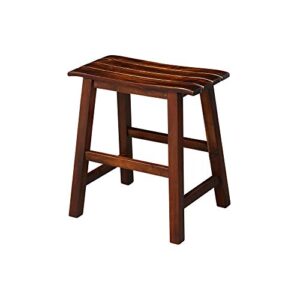 IC International Concepts International Concepts Slat Seat, 18-inch, Espresso,Brown Stool