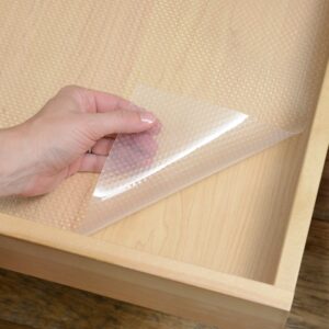 Con-Tact Brand Premium Plus Heavy Duty Non-Adhesive Shelf and Drawer Liner, 18" x 4', Nova Crystal Clear