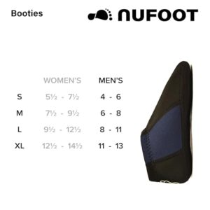 Nufoot Booties Men's Shoes, Foldable & Flexible Footwear, Fold and Go Travel Shoes, Yoga Socks, Indoor Shoes, Slippers, Black with Navy Stripes, Large