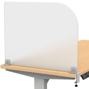 VaRoom - Desk Divider and Desk Dividers for Students. Desk Privacy Panel and Privacy Shields for Student Desks. Privacy Divider. Frosted Acrylic Clamp-on Desk Partition - 23” W x 18”H Divider