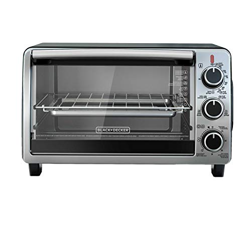 BLACK+DECKER TO1950SBD 6-Slice Convection Countertop Toaster Oven, Includes Bake Pan, Broil Rack & Toasting Rack, Stainless Steel/Black Convection Toaster Oven