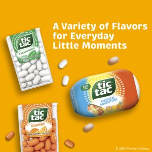 Tic Tac Fruit Adventure Mints, 4 Count, On-The-Go Refreshment, 3.4 Oz Each