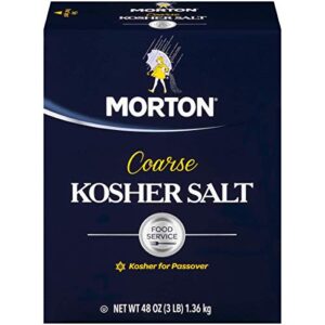 morton salt kosher salt, coarse, food service, 48 ounce, packaging may vary