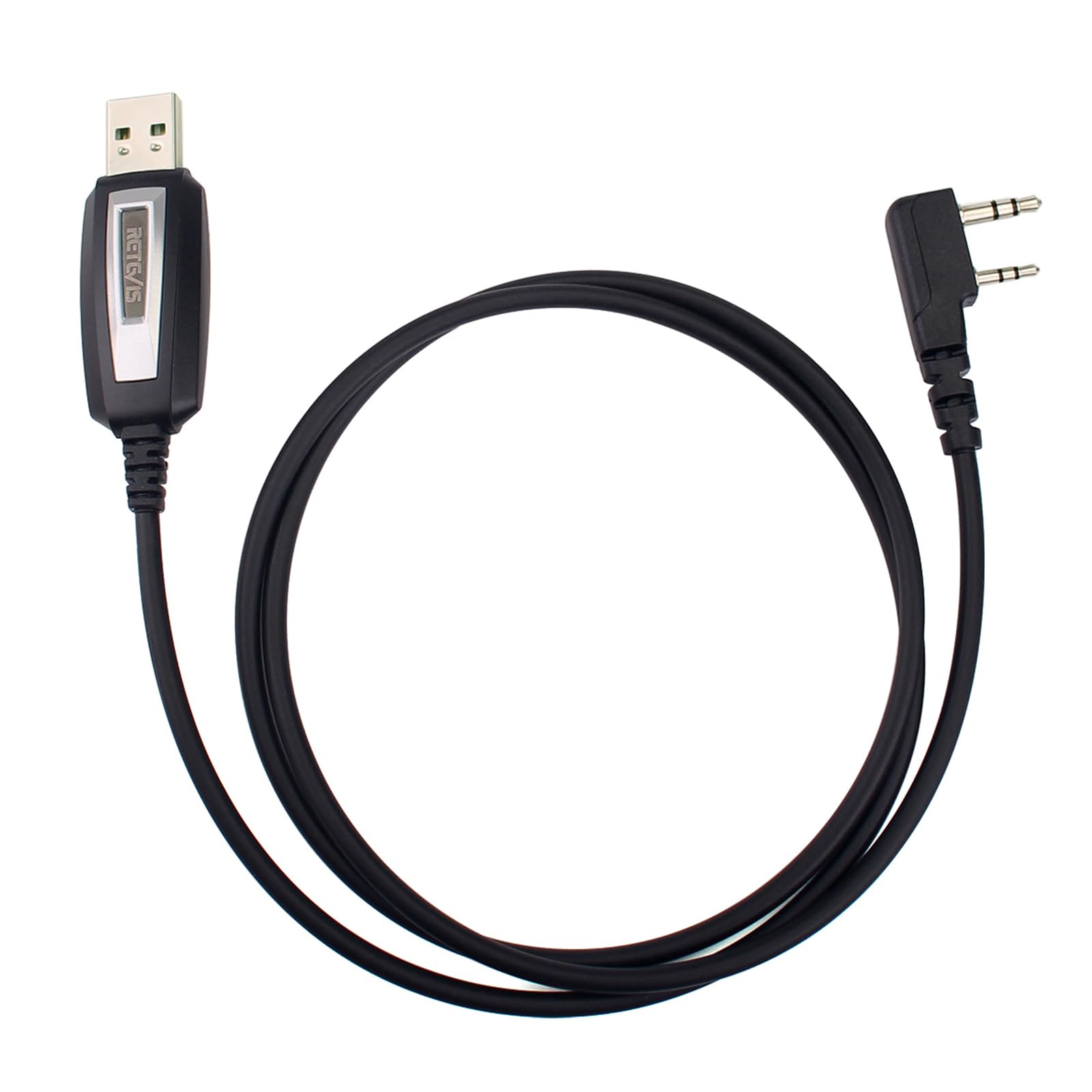 Retevis 2 Pin 2 Way Radio USB Programming Cable Compatible with Retevis RT22 RT21 RT68 RT22S RT19 RT86 RT15 H-777 NR10 RT85 RB89 RB29 Baofeng UV-5R BF-888S Arcshell AR-5 TYT Walkie Talkie(1 Pack)