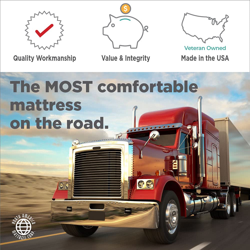 American Road Dream - Medium Comfort, Cool Gel Memory Foam Truck Mattress, 80" x 30" x 5"