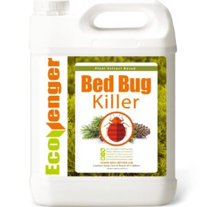 ecoraider bed bug killer spray 1 gallon jug, green + non-toxic, 100% kill + extended protection