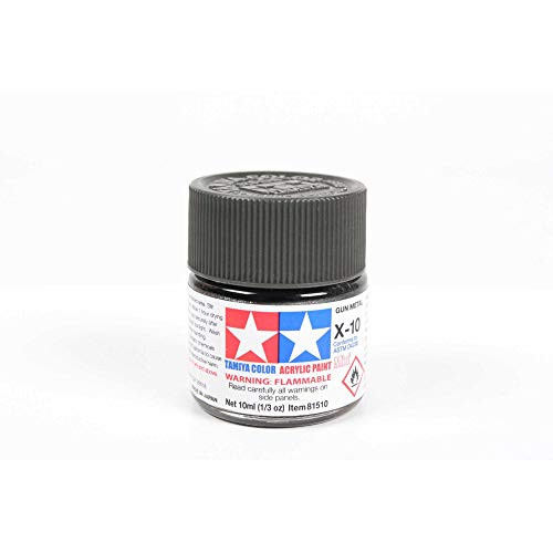 TAMIYA Acrylic Mini X10 Gun Metal TAM81510 Plastics Paint Acrylic