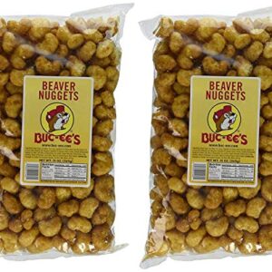 Buc-ee's Famous Beaver Nuggets Sweet Corn Puff Snacks, 13 Ounces (Pack of Two 13 Ounce Bags - 26 Ounces Total))