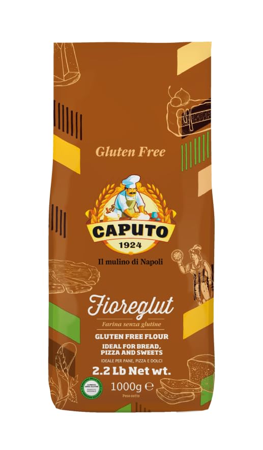 Antimo Caputo Gluten Free Pizza Flour 2.2lb - All Natural Multi Purpose Flour & Starch Blend for Baking Pizza, Bread, & Pasta