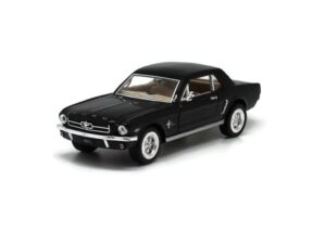 1964 1/2 ford mustang in black diecast 1:36 scale by kinsmart