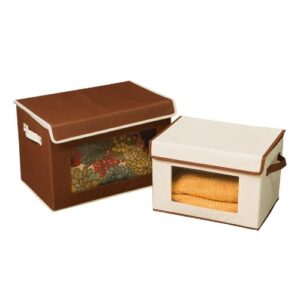 seville classics fabric storage box set, 2-pack