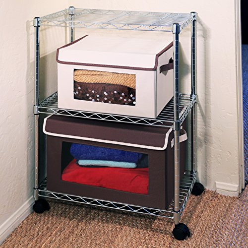 Seville Classics Fabric Storage Box Set, 2-Pack