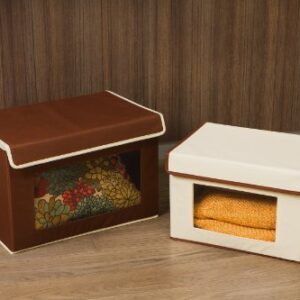 Seville Classics Fabric Storage Box Set, 2-Pack