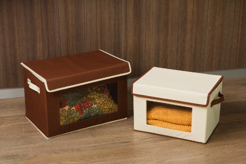 Seville Classics Fabric Storage Box Set, 2-Pack