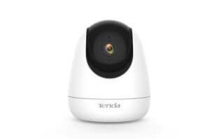 tenda cp6 2k indoor wireless pan tilt cameras for home security, baby monitor, pet camera with phone app, 2-way audio, night vision, auto tracking, siren, ai human & motion detection