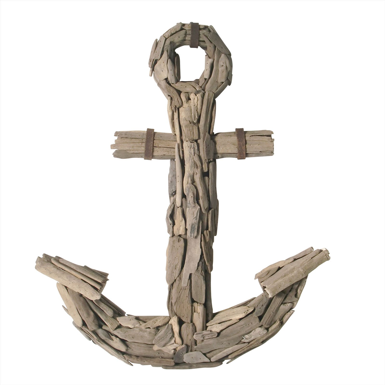 Lazy Susan Driftwood Anchor, 21" L x 19" W x 4" H, (356023)