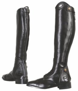 tuffrider ladies regal field boots | color - black | size - 7.5 | shape - slim