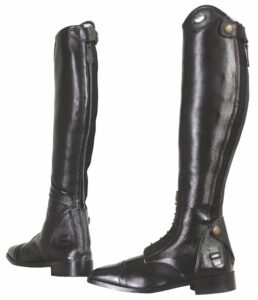 tuffrider ladies regal field boots | color - black | size - 8 | shape - extra slim