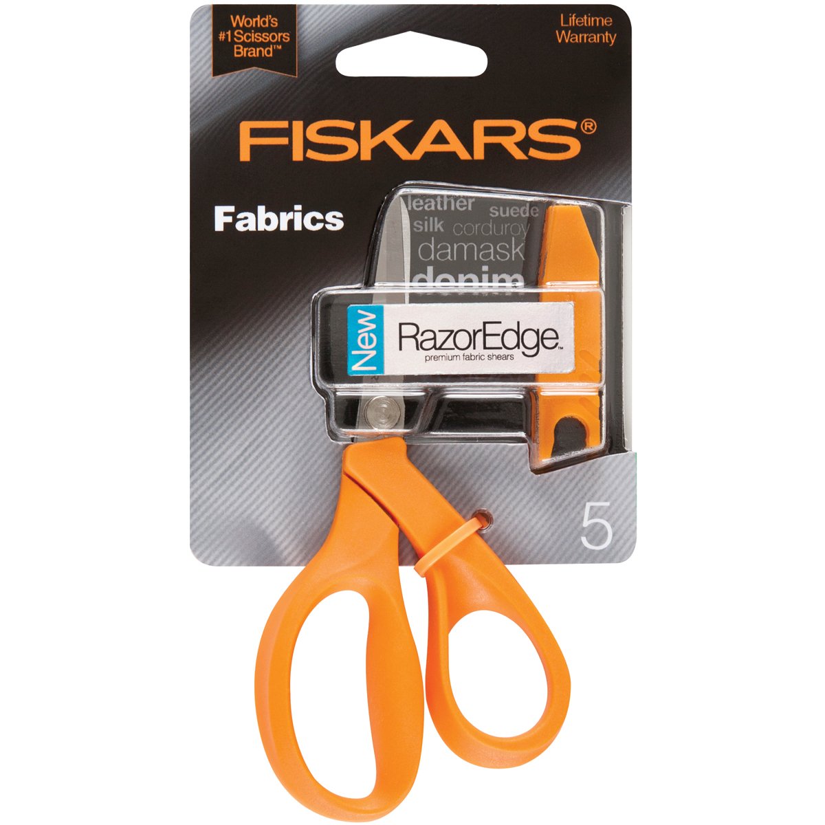 Fiskars Crafts 8150 RazorEdge Fabric Shears, 5-Inch