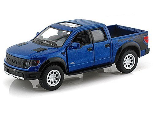 KiNSMART 2013 Ford F-150 SVT Raptor Supercrew Blue 1:46 Scale 5" Die Cast Metal Model Toy