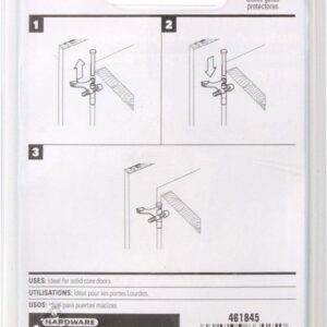 Hardware Essentials 851341 Hinge Pin Door Stops Solid and Hollow Doors White