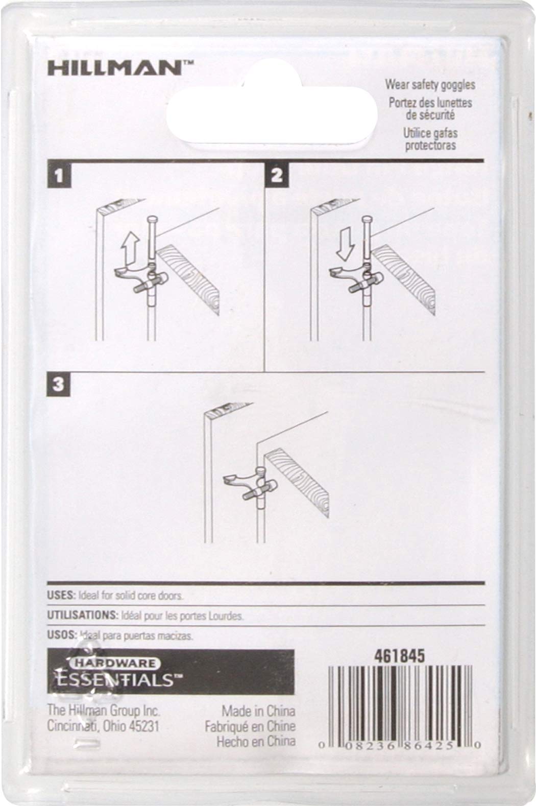 Hardware Essentials 851341 Hinge Pin Door Stops Solid and Hollow Doors White